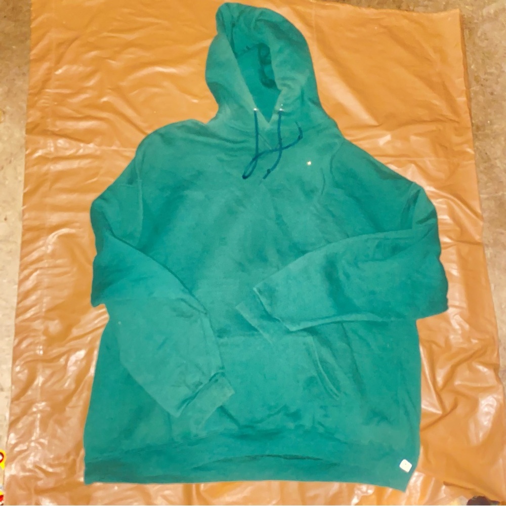 Pullover Russell hoodie sweatshirt Mens 4XL Green